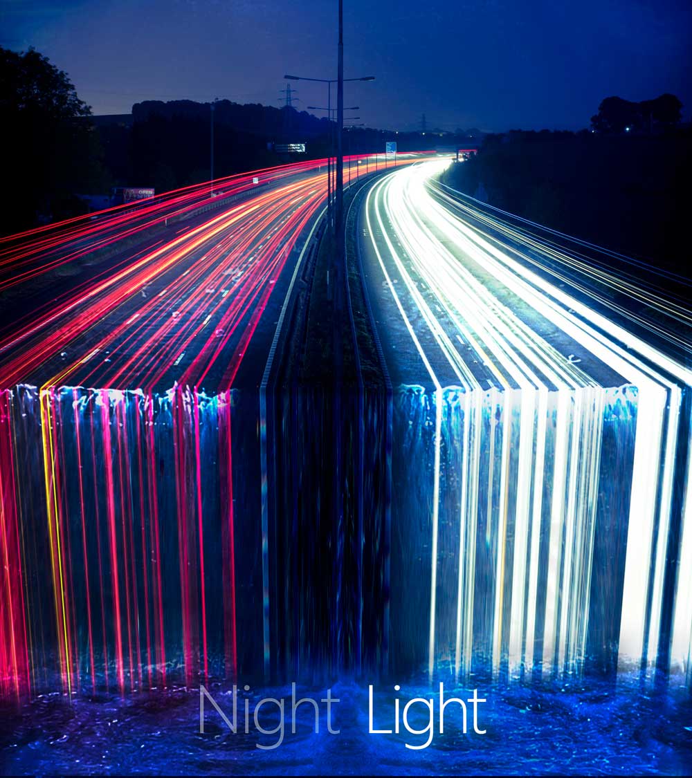 Night Light - creative project using light trails